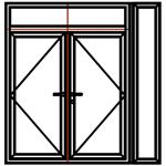 Double Outswing w Sidelight-Transom