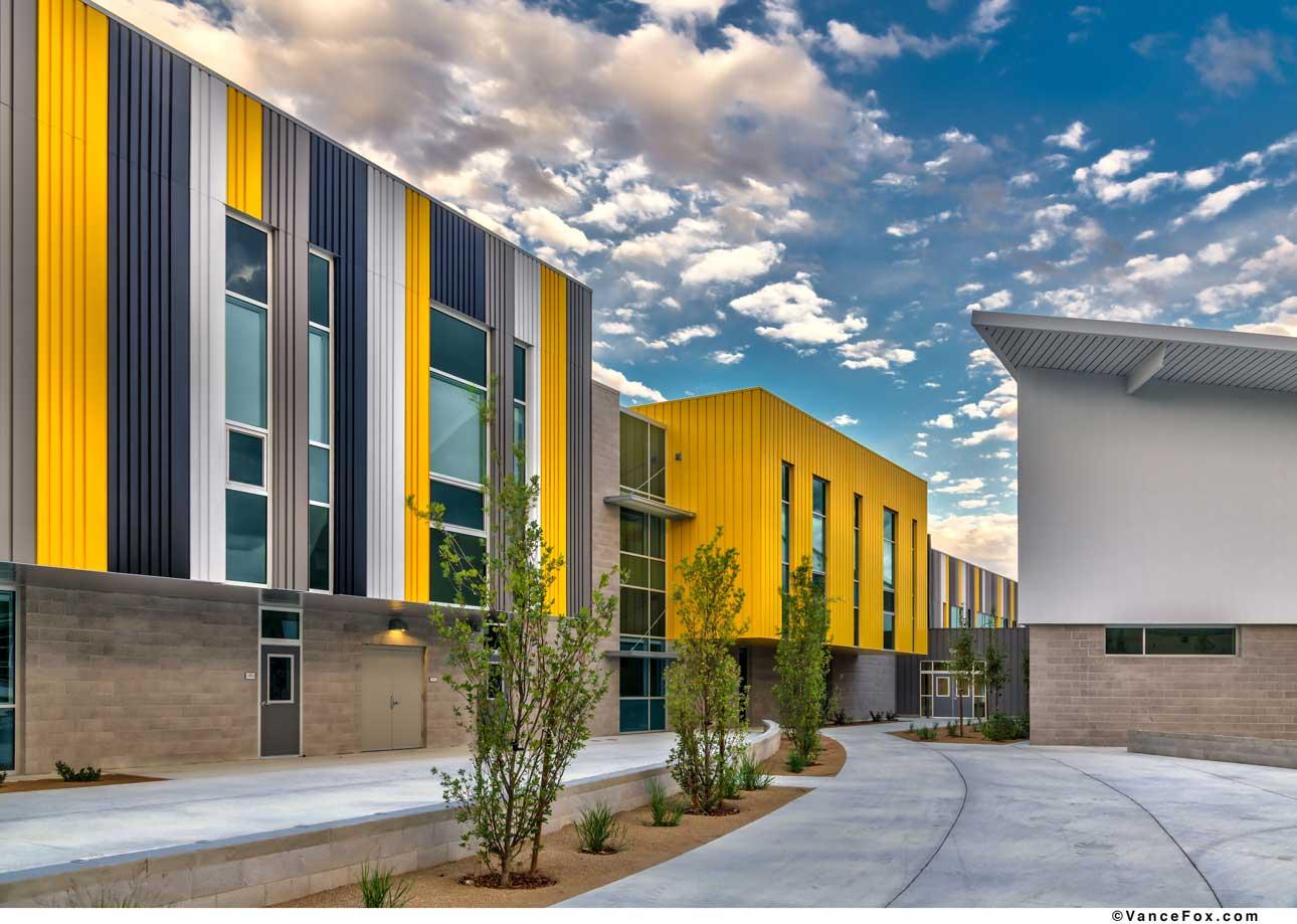 Students at Desert Skies Middle School benefit from the abundant natural light conditions in multiple ways. The automated Transira shading system controls light and significantly improves occupant comfort. Students at Desert Skies Middle School benefit from the abundant natural light conditions in multiple ways. The automated Transira shading system controls light and significantly improves occupant comfort.
