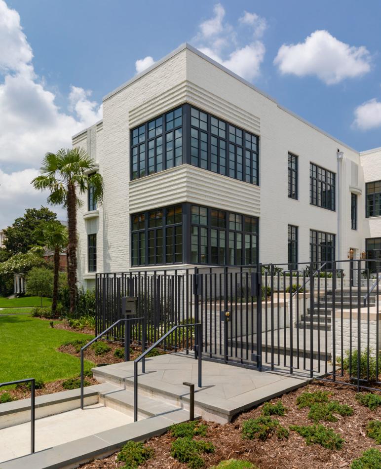 Farnsworth Apartments using Winco's Hurricane Resistant 3250 Steel Replica windows and NC-82 doors. Farnsworth Apartments_ Historic Replica Window