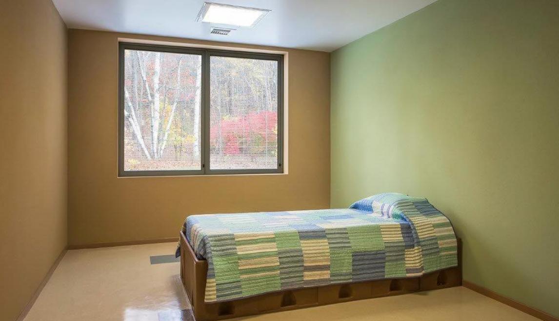 Winco's 8800 Psychiatric window series allow patients of Hampstead Hospital in rural New Hampshire to enjoy vistas of the hospital's 100 acres of rolling hills and woodlands while providing a safe and secure environment through the facility. 