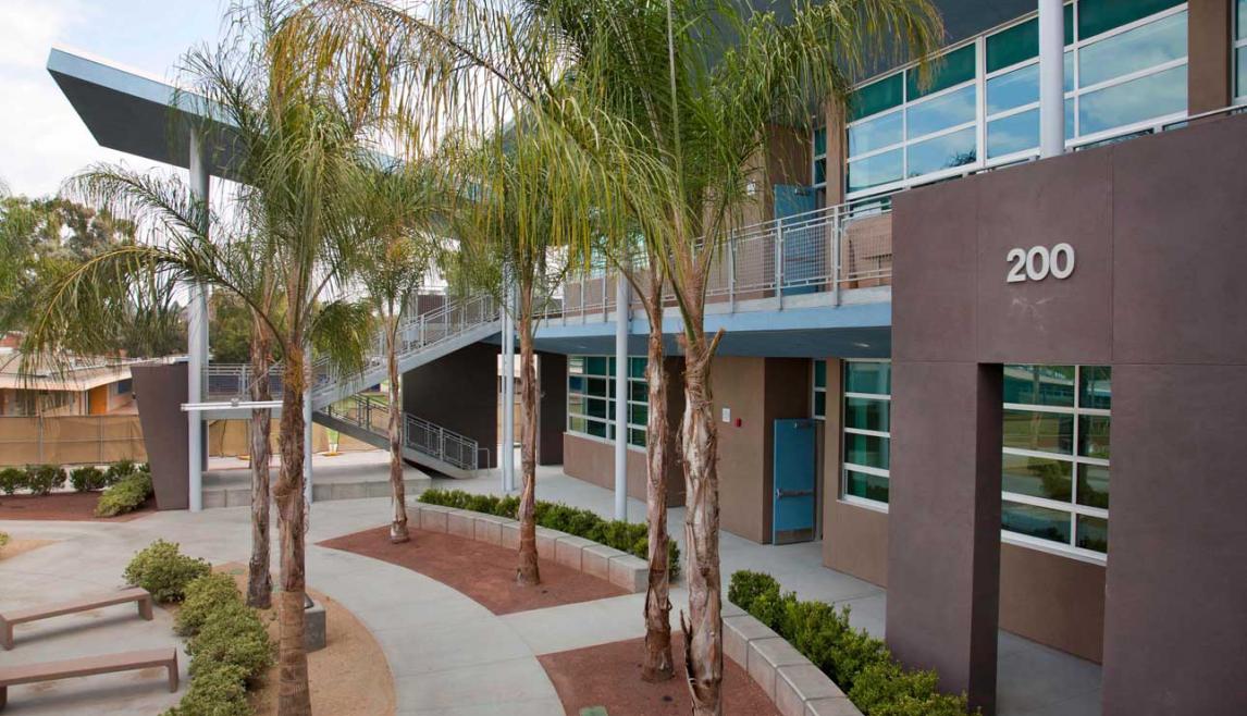 Granite Hills High School using Winco's 3600 sliding & fixed window series. 