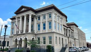 Gretna City Hall’s new hurricane-resistant windows